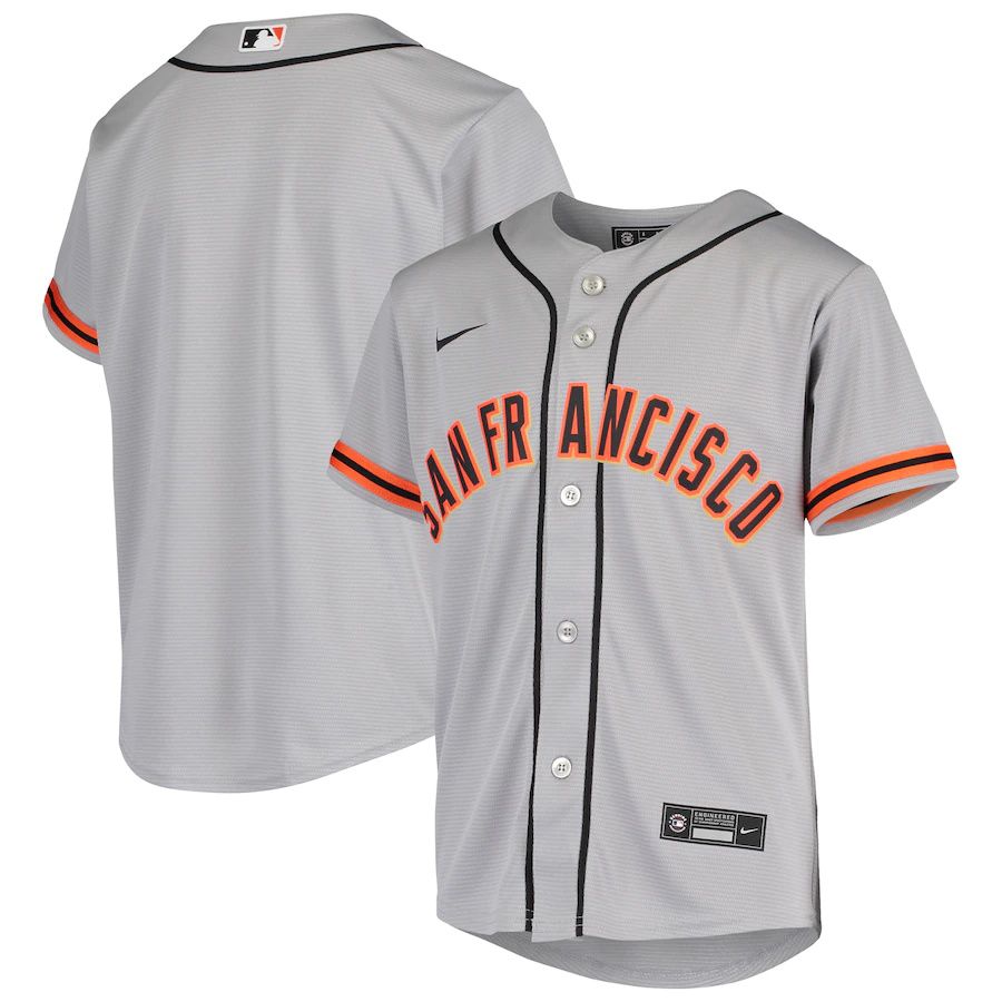 Youth San Francisco Giants Nike Gray Away Team MLB Jerseys